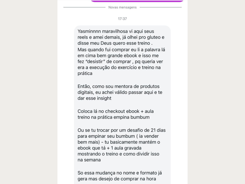 Depoimento de aluna 1